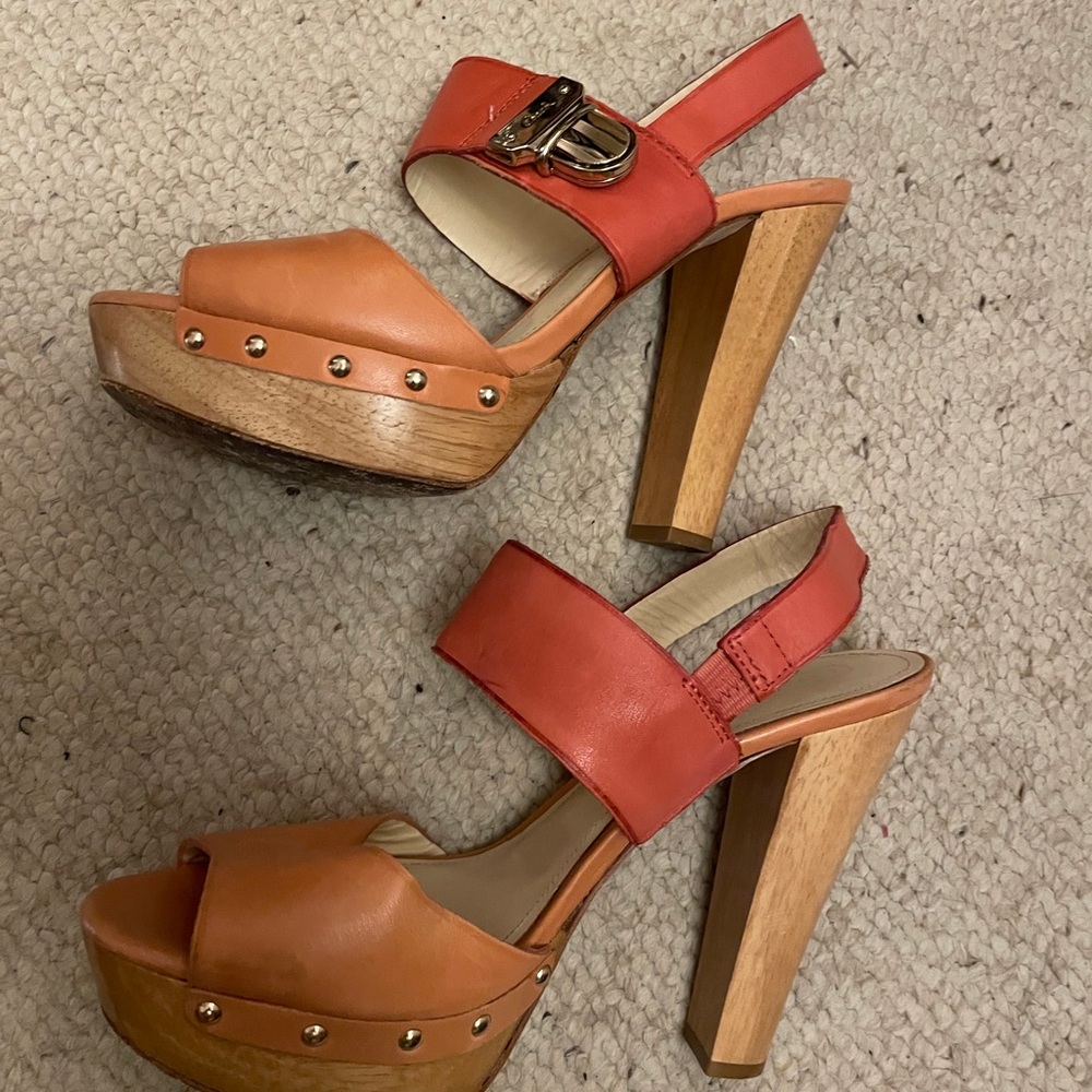 Coach multi colored - Coach Darcey
Vachetta Opentoe Heeled Platform sandals